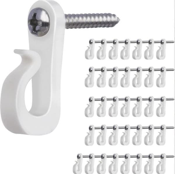 INF 20 Pack Plastic String Light Kroge med Skruer