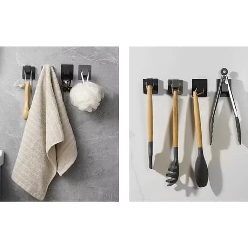 4-Pack - Självhäftande Krokar / Handdukskrokar - Hängare