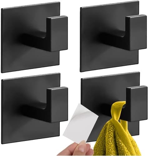 4-Pack - Självhäftande Krokar / Handdukskrokar - Hängare
