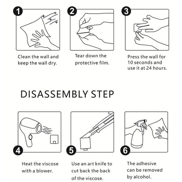 INF Gold 4-Hook Wall Hanger (Adhesive/Drilling Options)