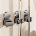 Miniatyrbillede 3 af 4: INF Premium Broom Holder Mop Hanger Wall Mount Suction Cup Rack Grå