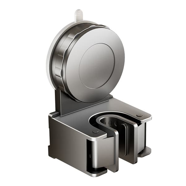 INF Premium Broom Holder Mop Hanger Wall Mount Suction Cup Rack Grå