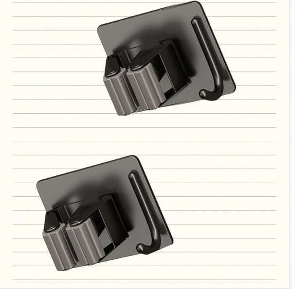 INF Gunmetal Moppholder - Sikker og Stilig Oppbevaring (2-pakning) Sort