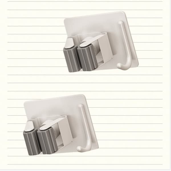 INF Gunmetal Mopphållare - Säker och stilren förvaring (2-pack) Vit
