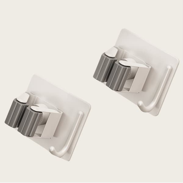 INF Gunmetal Mopphållare - Säker och stilren förvaring (2-pack) Vit