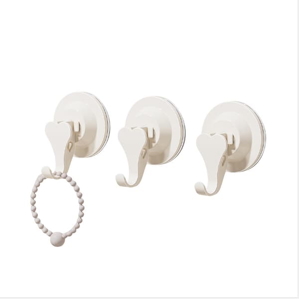 INF Starka sugkoppskrokar - Set om 3 Vit