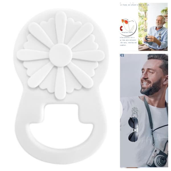 INF Magnetisk brilleholderclips til tøj Hvid