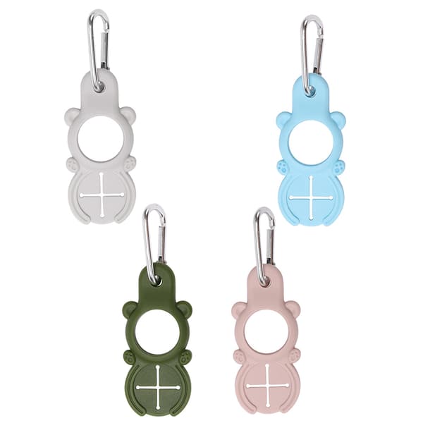INF Praktisk silikone vandflaske bæreklips - 4 pak MultiColor