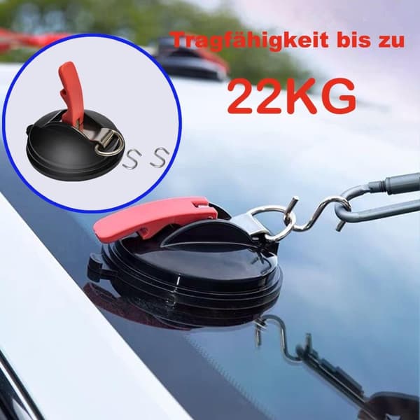 Lollanda 4 kraftige sugekopper med 8 S-kroge, holdbare, til camping og hjem, til campingvogn og presenning