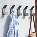 Miniatyrbild 3 av 5: INF Självhäftande Krokar Hög och Låg - 5-pack, Väggmonterade ABS Krokar för Kök, Badrum och Garderob Grå