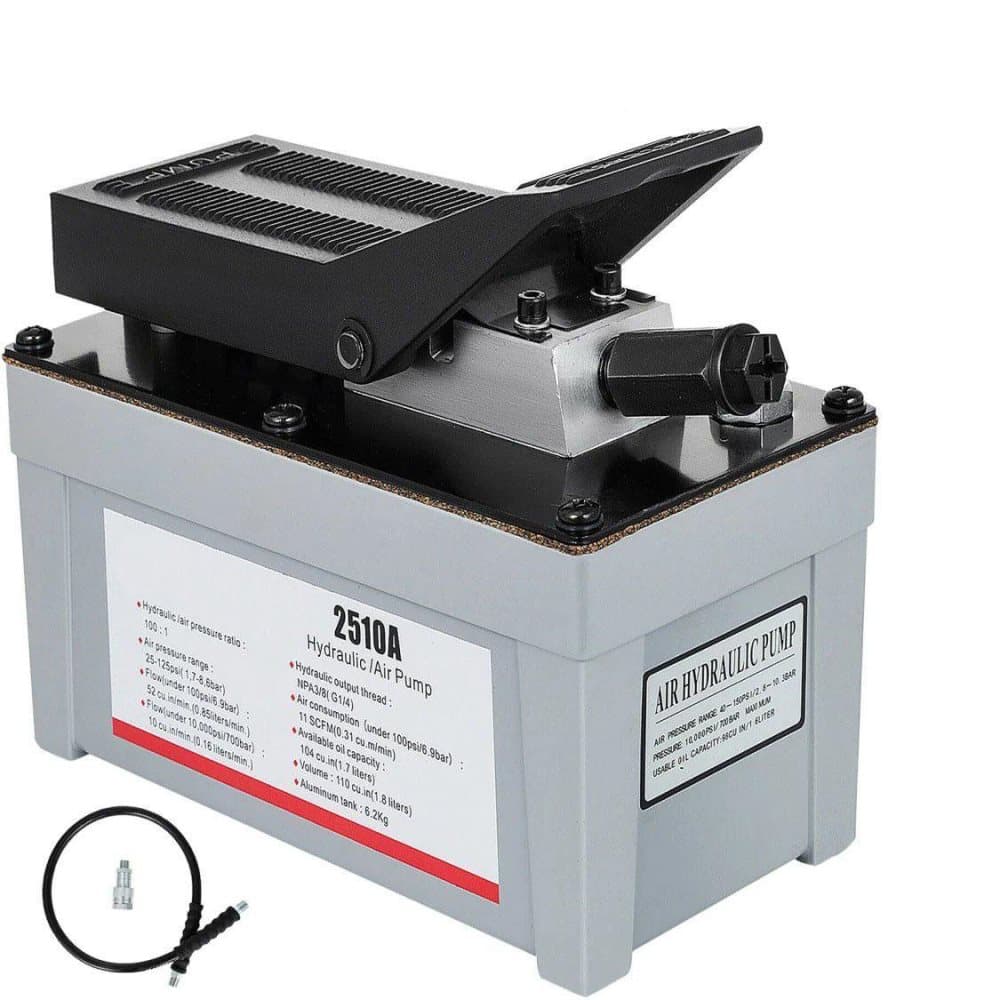 10000PSI 3/8"NPT luftdriven hydraulpump,fotmanövrerad,2-stegs frigöringsmekanism