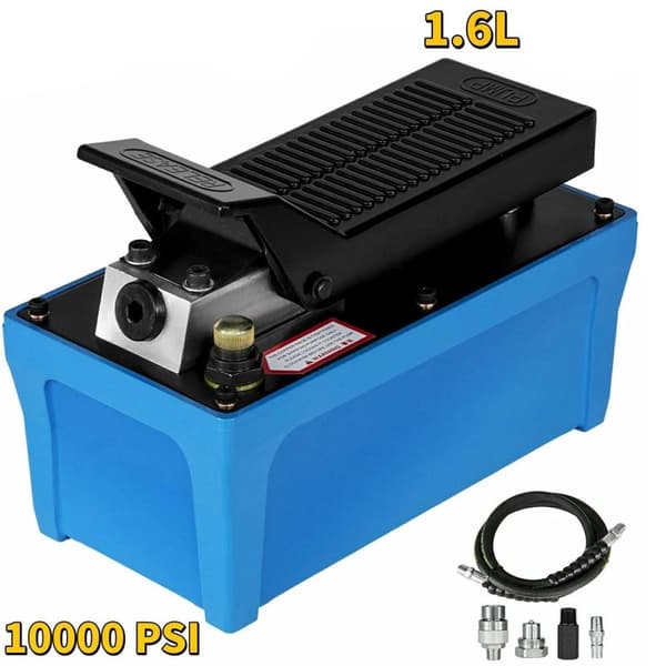 mångsidig 10000 PSI pneumatisk hydraulisk fotpump kit, standardinlopp/utlopp