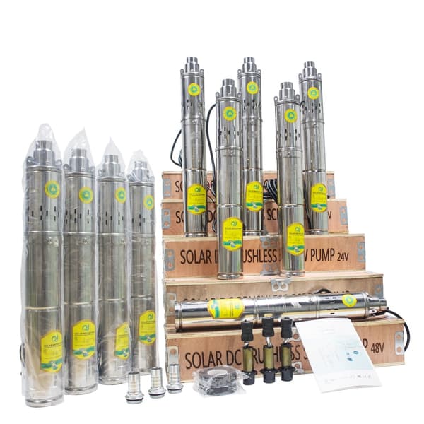 Solcellsdriven vattenpump, 370W effekt, 25T/H flödeshastighet, DC24V, 370W
