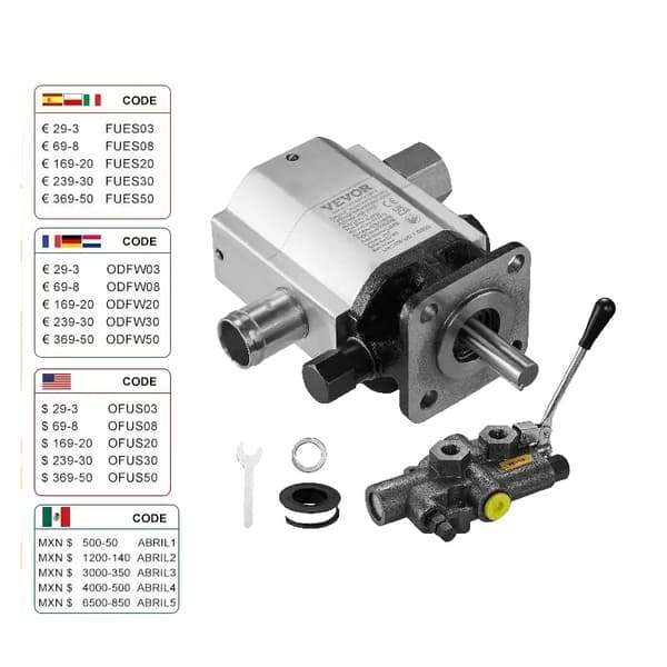 Hydraulisk Trækløver Pumpe Kit, 16 GPM Flow Rate, 2 Trins Drift