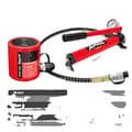 Miniatyrbillede 1 af 2: 20 Ton Hydraulisk Cylinder, 700 kg/cm² Tryk, 350 cc Oliekapacitet Håndpumpe,0RSC-2050 med CP-1800