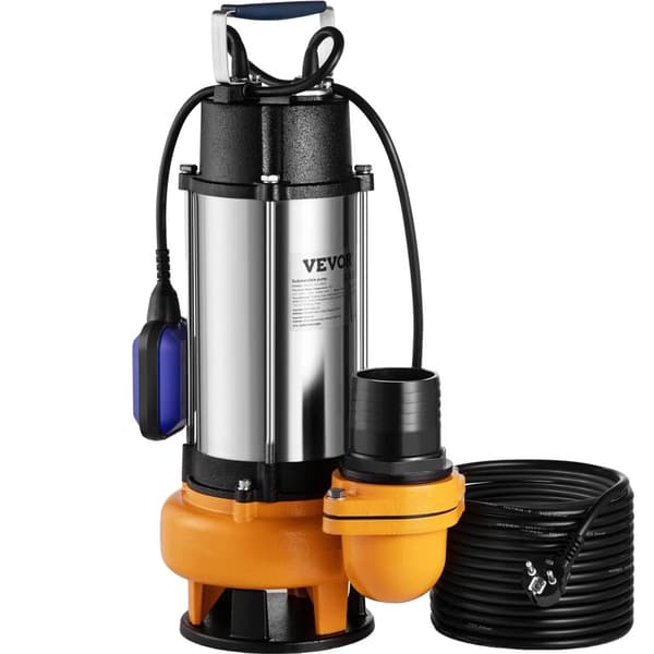 Submersibel Drænpumpe, 2200W Effekt, Automatisk Drift, Håndterer 264 GPM