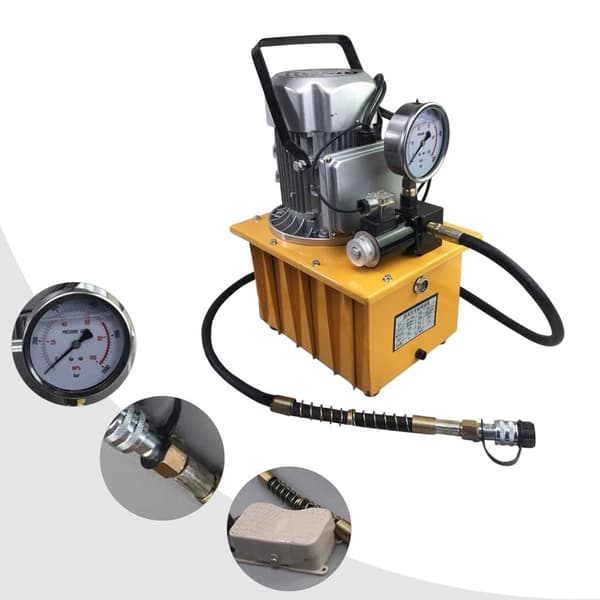 Elektrisk hydraulisk pumpe, 750W effekt, 290PSI til 10152PSI trykområde, enkeltvirkende