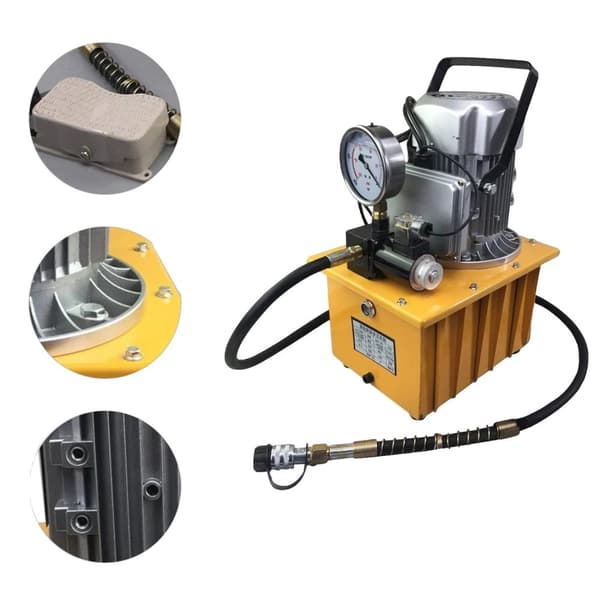 Elektrisk hydraulisk pumpe, 750W effekt, 290PSI til 10152PSI trykområde, enkeltvirkende