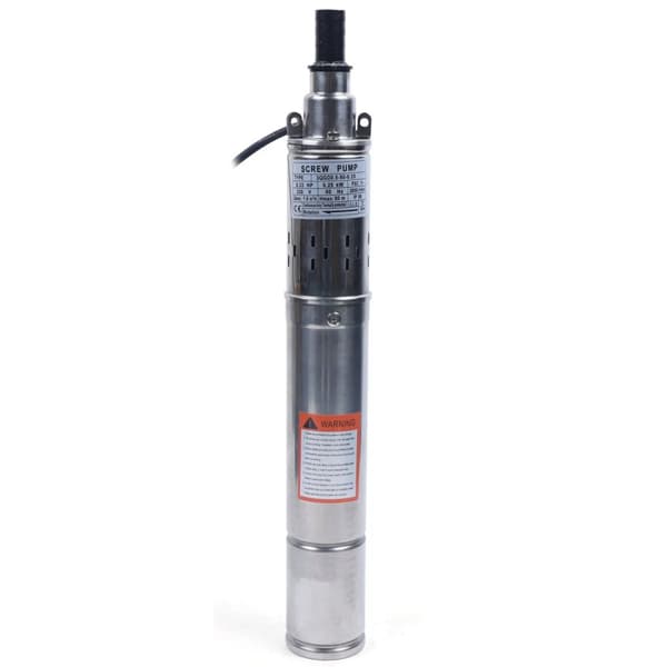 Upotettava syväkaivopumppu, 220V jännite, 1600 L/H virtausnopeus, kestävä ruostumaton teräs,Hopea, EU, 220V