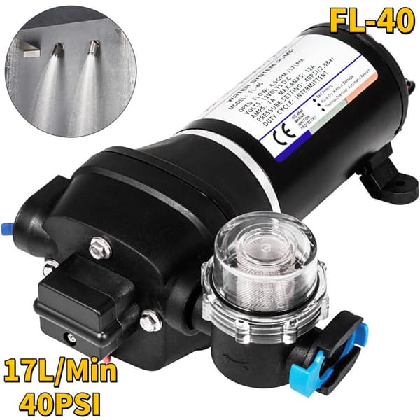 Vesipumppu, 10L/min virtausnopeus, korkeapainepumppu,FL-40 17L 40PSI --> FL-40 17L 40PA