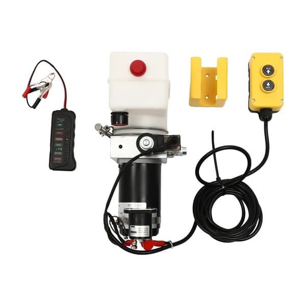 12V hydraulinen pumppu, 800W teho, nopea öljyn ulostulo,EU, VALKOINEN, 12V