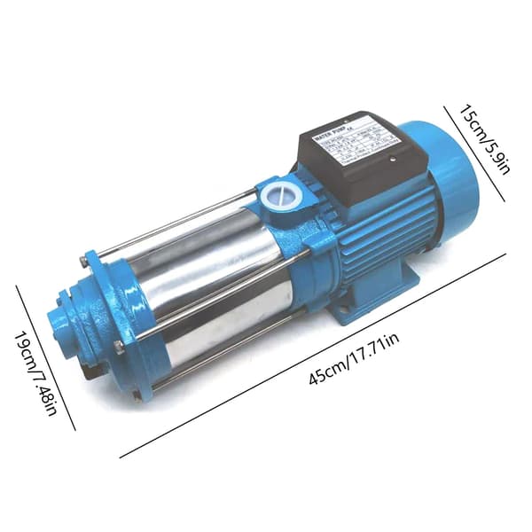 Självprimande Vattenpump, 2200W Effekt, 100 m Maximal Höjd,Blå, EU, 220V