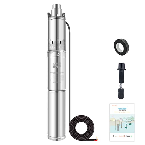 400W Solcelle DC Dykpumpe til Brønd, Maksimal Flow 2T/H, Indbygget Controller,DC 48V, 400W