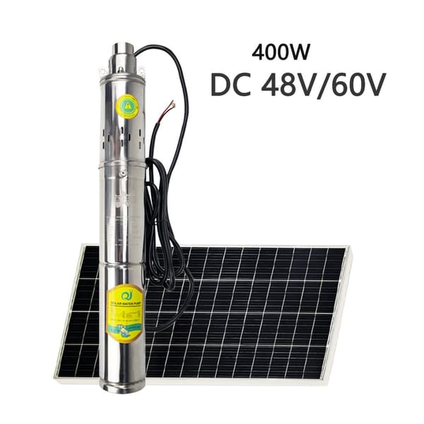 400W Solcelle DC Dykpumpe til Brønd, Maksimal Flow 2T/H, Indbygget Controller,DC 48V, 400W