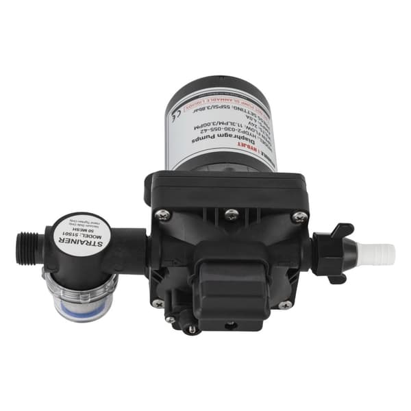 Caravan Booster Pump, Hög Effektivitet, 11.3LPM Flödeshastighet,svart