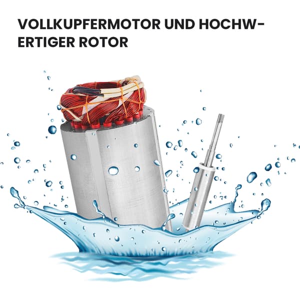 Solartvandpumpe, 370W effekt, 3.800 l/t kapacitet, dyb brøndapplikation