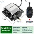 Pikkukuva 2 / 2: DIMIFUN Ilma-apupumppu, 28W Teho, 60L/Min Ilmakapasiteetti,EU 200-240V 50Hz