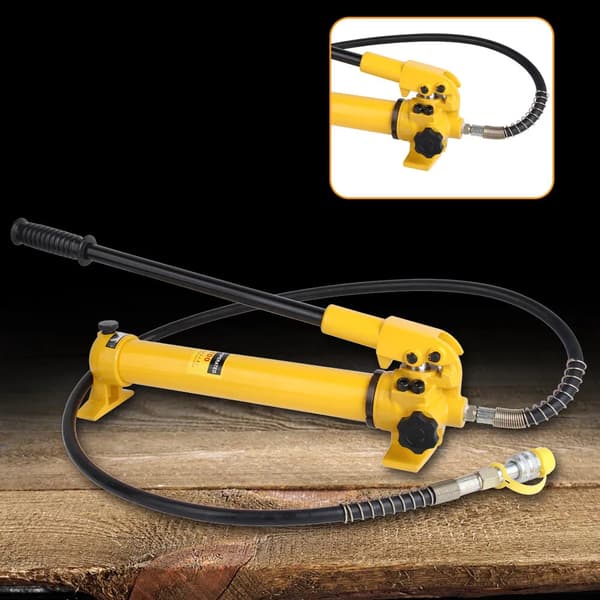Käsikäyttöinen hydraulinen pumpputyökalu, 10 000 PSI paine, 350cc öljykapasiteetti,Keltainen