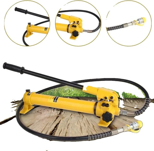 Käsikäyttöinen hydraulinen pumpputyökalu, 10 000 PSI paine, 350cc öljykapasiteetti,Keltainen