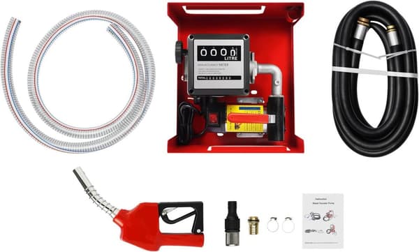 Itseimevä dieselpumppu, 200W teho, 50L/min virtausnopeus, täydellinen tankkaussarja