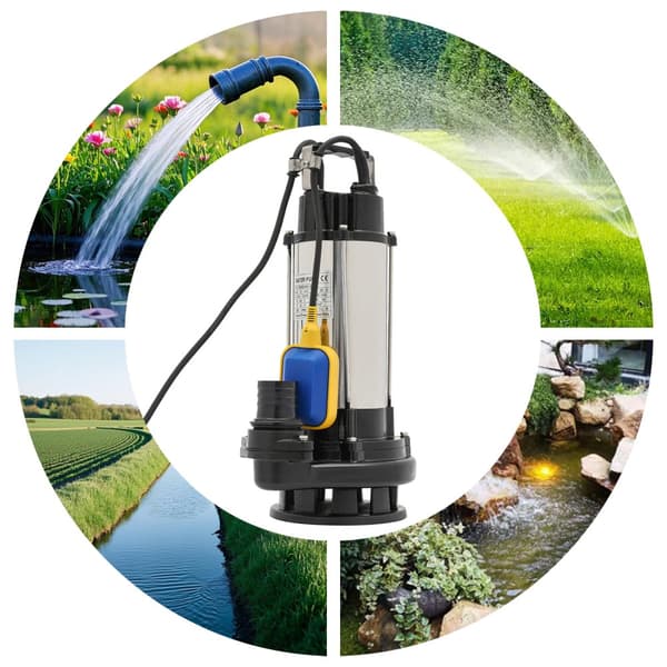 Upotettava viemäripumppu, 1,5 kW teho, maksimi virtaus 36 m³/h, IP68-luokitus,220V, EU