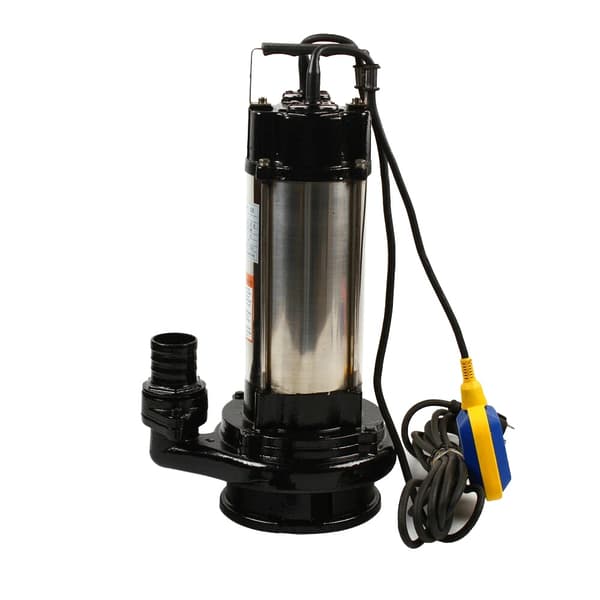 Raskaan käytön viemärivesipumppu, 1,5 kW teho, maksimi virtaama 36 m³/h,EU, 220V, Hopea