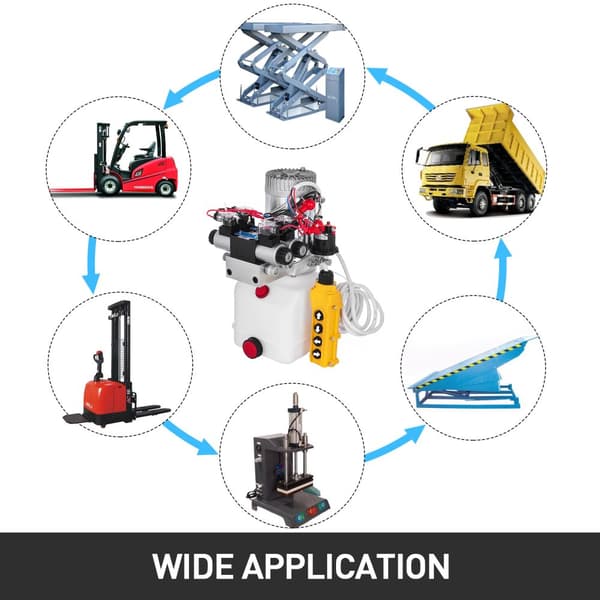 Hydraulinen voimapaketti, 12V DC-moottori, 4,5L säiliö, maksimi paine 3200 PSI
