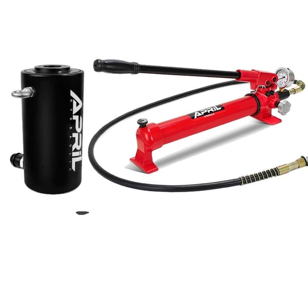 Hydraulinen käsipumppu, 700kg/cm² maksimipaine, 900cc öljytilavuus CP-700 mittarilla