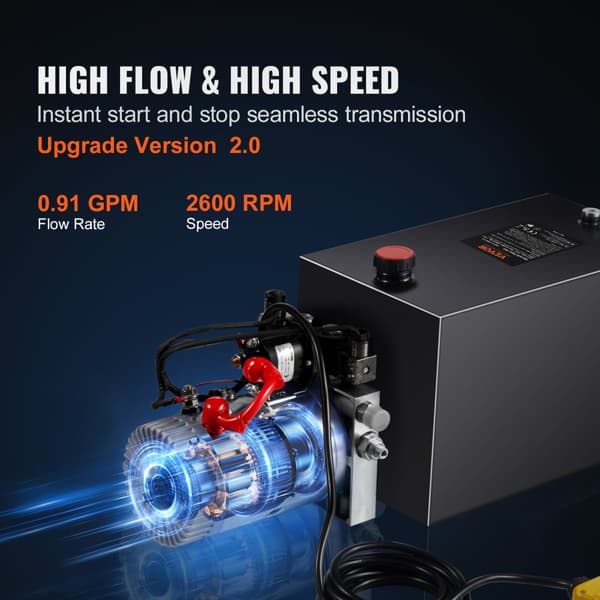 Hydraulipumppu, 15 kvarttilitran tilavuus, kaksitoiminen