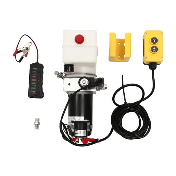 12V hydraulinen pumppu, 800W teho, nopea öljyn ulostulo,EU, VALKOINEN, 12V