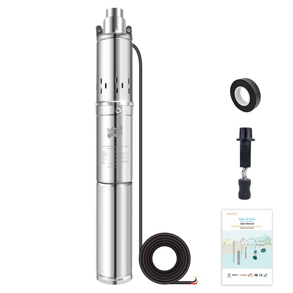 Aurinkoenergialla toimiva vesipumppu, 370W teho, 25T/H virtausnopeus, DC24V, 370W