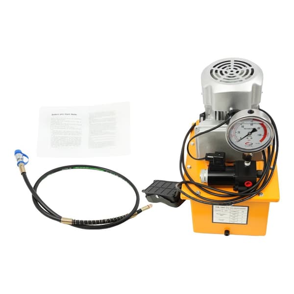 Elektrisk hydraulisk pumpe, 750W effekt, 725-10.000 PSI udgang, 1,54 gallons kapacitet,Appelsin