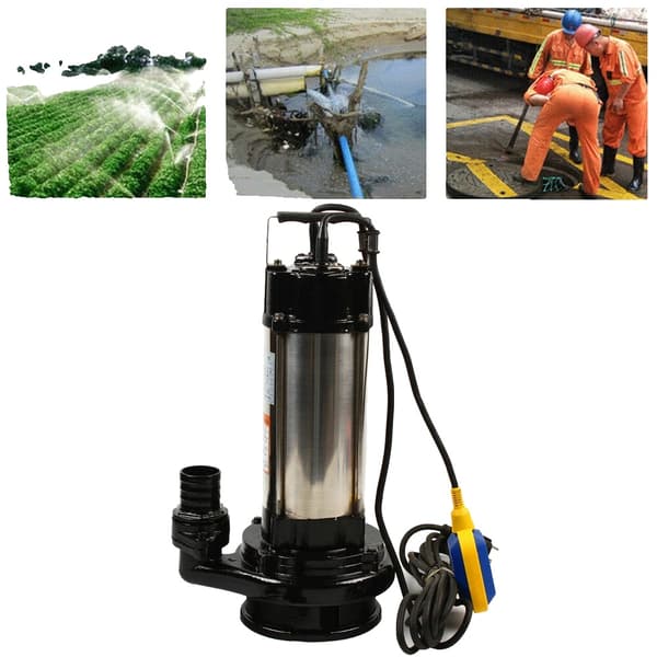 Snavset Vandpumpe, 1500W Effekt, IP68 Vandtæt Vurdering, Automatisk Flydeafbryder,220V, EU