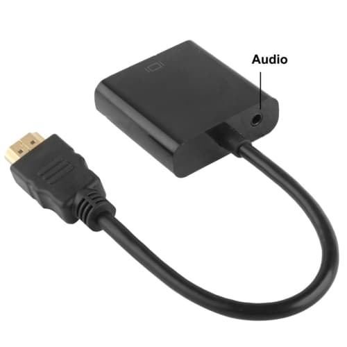 HDMI til VGA Adapter med Audio Input