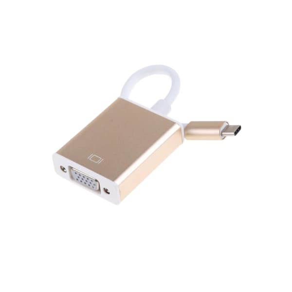 USB 3.1 Type C Adapter til VGA (Full HD) - Guld
