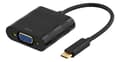 Miniatyrbillede 1 af 3: DELTACO USB 3.1 to VGA adapter, Type C ma - VGA fe, 1080p, bag, black