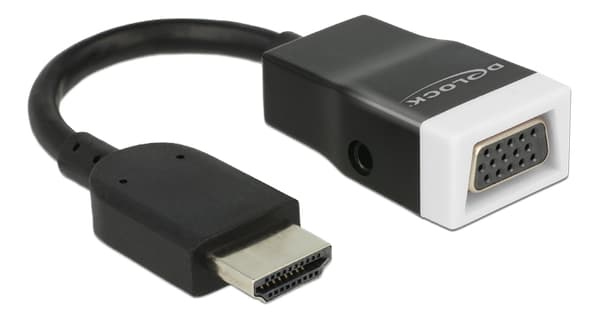 DeLOCK Adapter HDMI-A hann &gt; VGA hunn med lyd