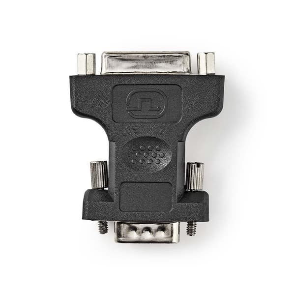 Nedis VGA-adapter | VGA Hane | DVI-I 24+5-Pin Hona | Nickelplaterad | Rak | ABS / Metall | Svart | Kuvert