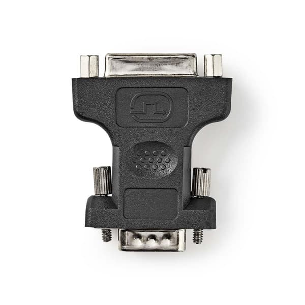 Nedis VGA-adapter | VGA Han | DVI-I 24+5-Pins Hun | Nikkelplateret | Lige | ABS / Metal | Sort | Konvolut