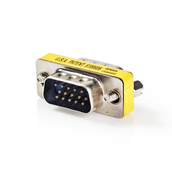 Nedis VGA-adapter | VGA Han | VGA Han | Nikkelplateret | Lige | Metal | Metal | Plastikpose